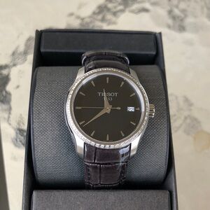 Tissot Couturier 32mm Steel Black Dial Diamond Ladies Watch T035.210.66.051.00